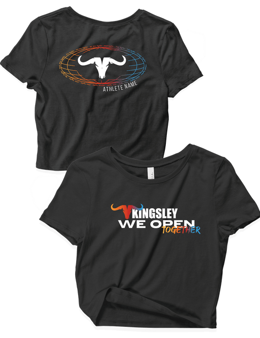 Ladies Crop Top - We Open Together - CrossFit Kingsley - AMRAP