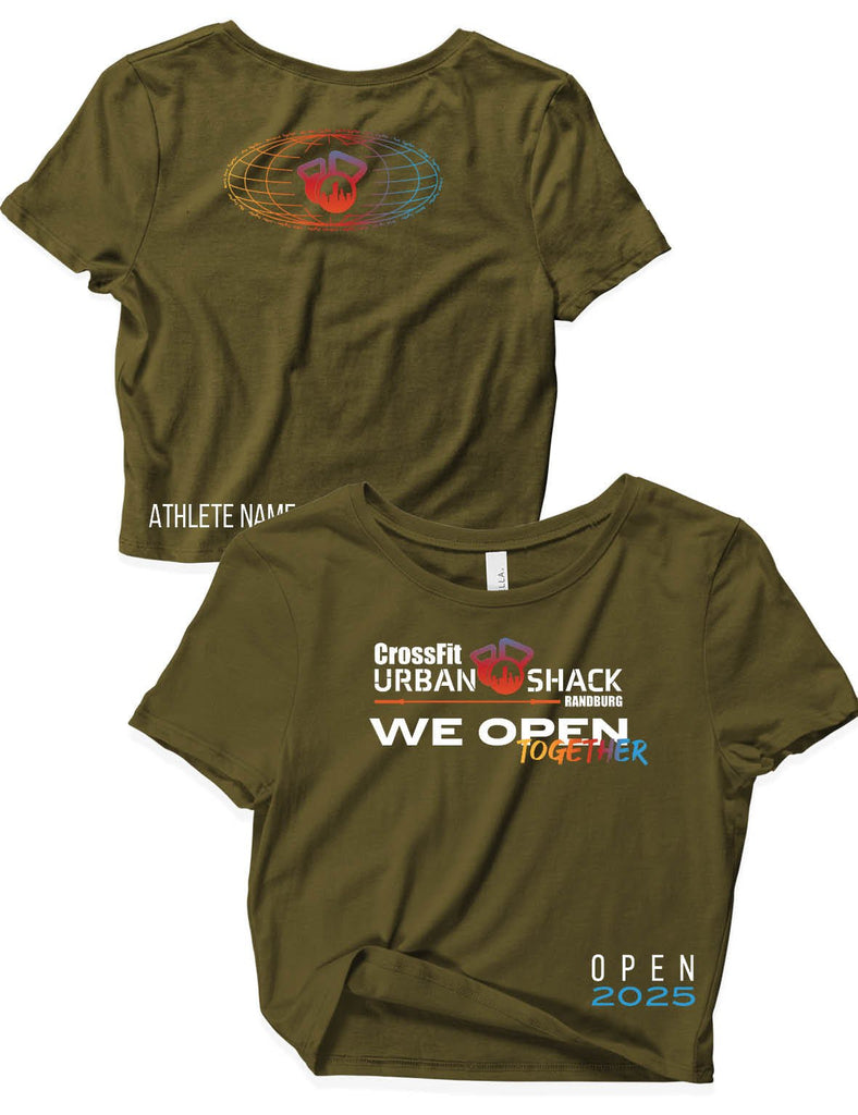 Ladies Crop Top - We Open Together - Open 2025 - Crossfit Urban Shack - AMRAP