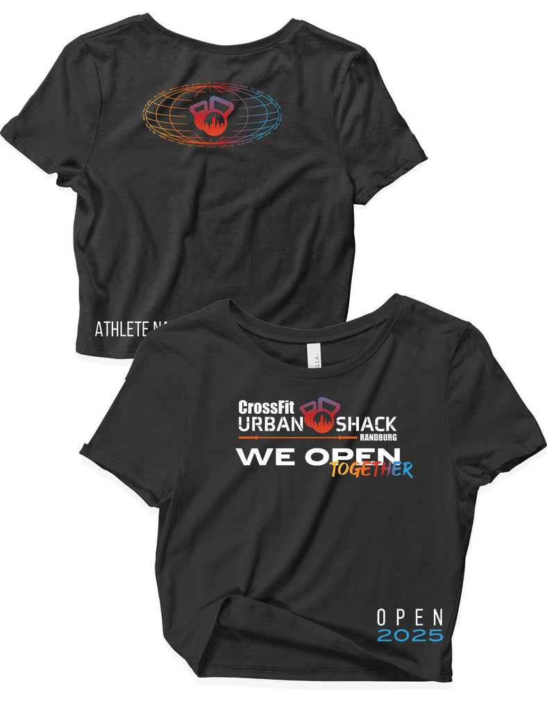 Ladies Crop Top - We Open Together - Open 2025 - Crossfit Urban Shack - AMRAP