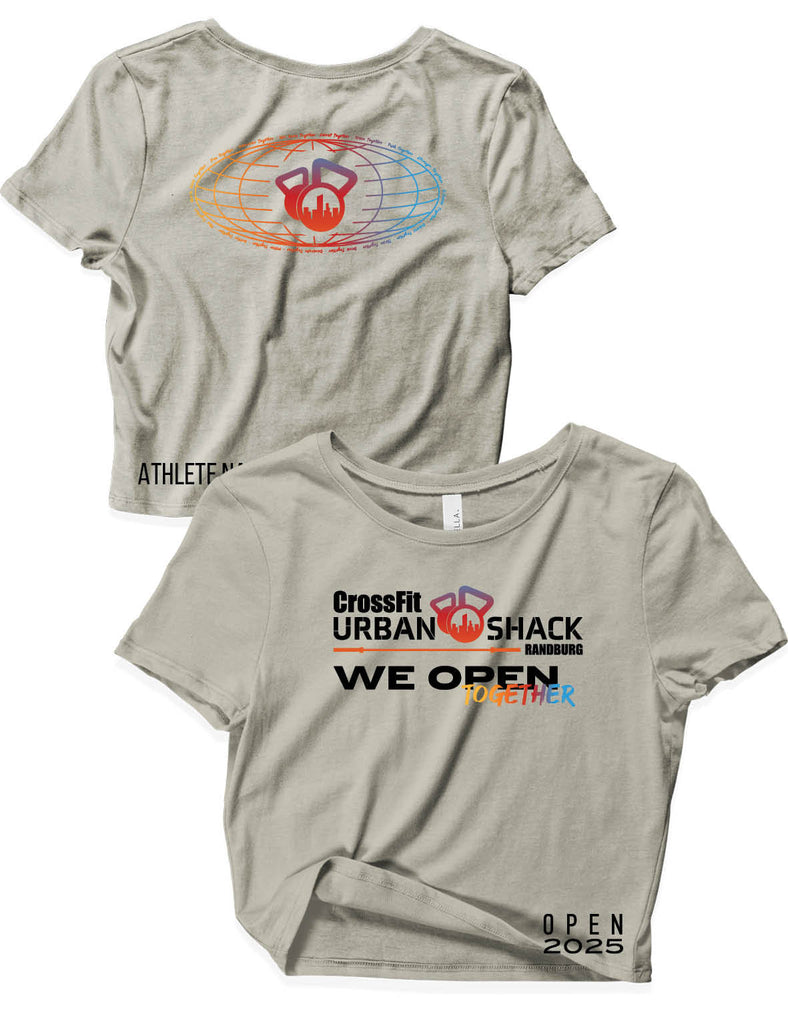 Ladies Crop Top - We Open Together - Open 2025 - Crossfit Urban Shack - AMRAP