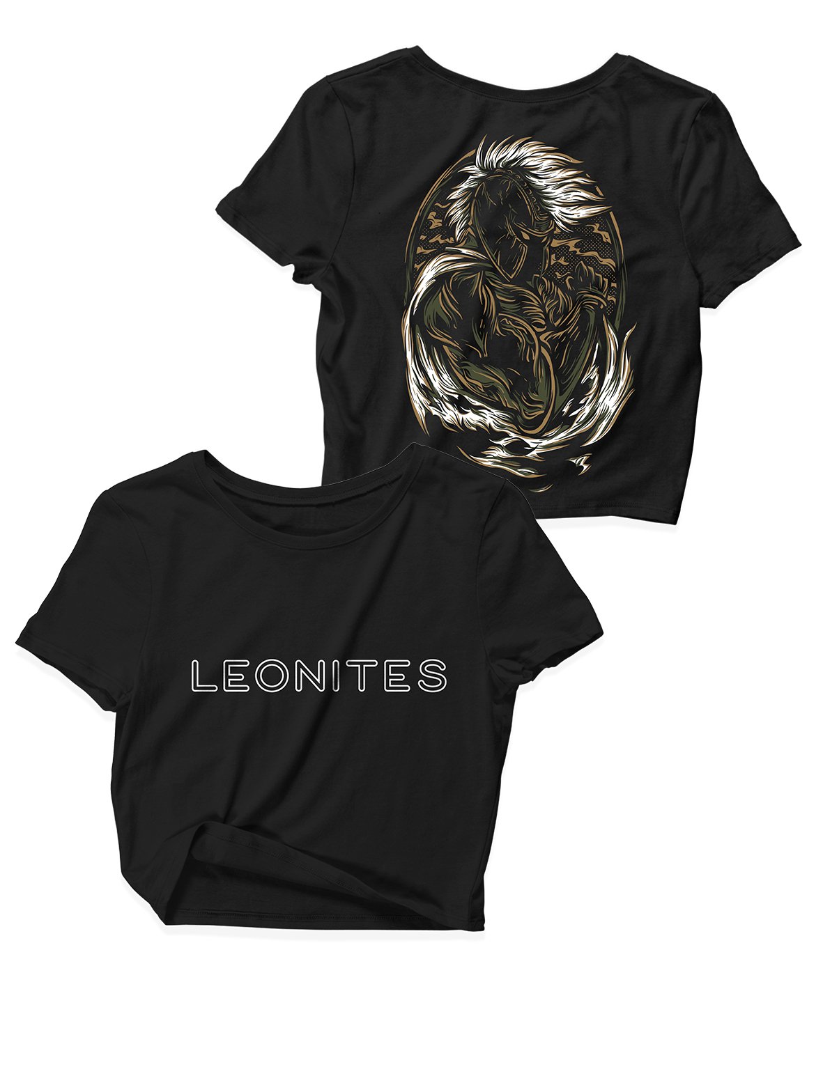 Ladies Crop Tops - Leonites Warrior - CrossFit Leo - AMRAP INDUSTRIES