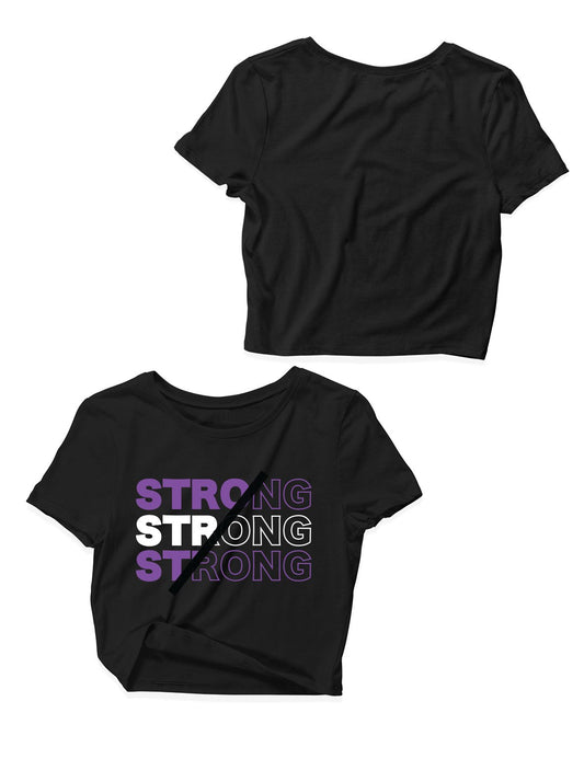 Ladies Crop Tops - Strong Outlined - Strong by Mika Stefano - AMRAP INDUSTRIES