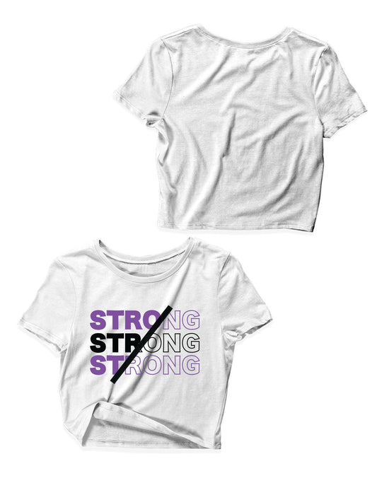 Ladies Crop Tops - Strong Outlined - Strong by Mika Stefano - AMRAP INDUSTRIES