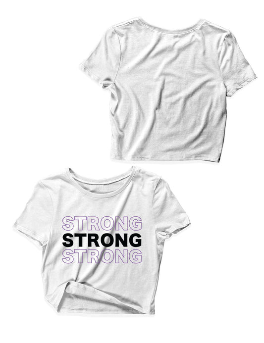 Ladies Crop Tops - Strong - Strong by Mika Stefano - AMRAP INDUSTRIES