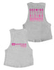 Ladies Grey Melange Muscle Tank Tops - Flagship - CrossFit Rising Oak - AMRAP INDUSTRIES