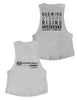 Ladies Grey Melange Muscle Tank Tops - Flagship - CrossFit Rising Oak - AMRAP INDUSTRIES