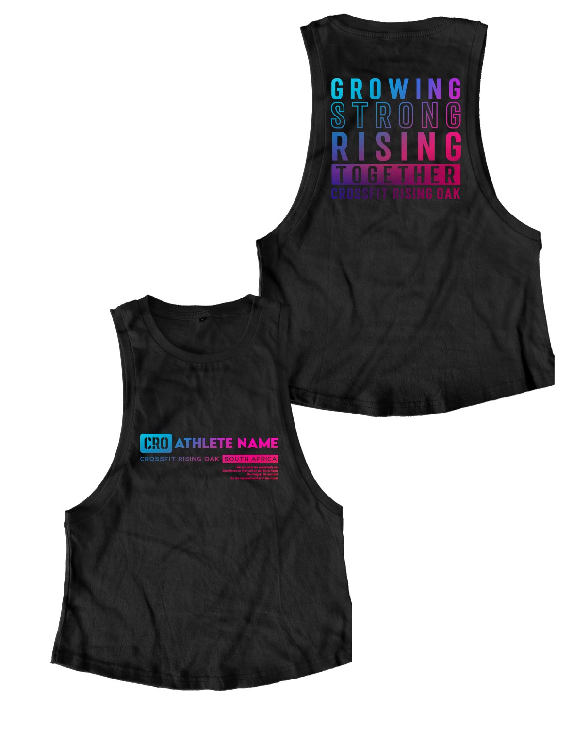 Ladies Muscle Tank Tops - Flagship - CrossFit Rising Oak - AMRAP INDUSTRIES