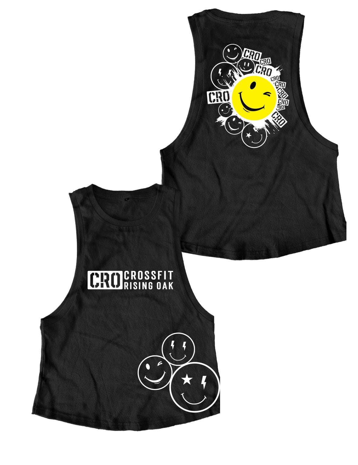 Ladies Muscle Tank Tops - Smile - CrossFit Rising Oak - AMRAP INDUSTRIES