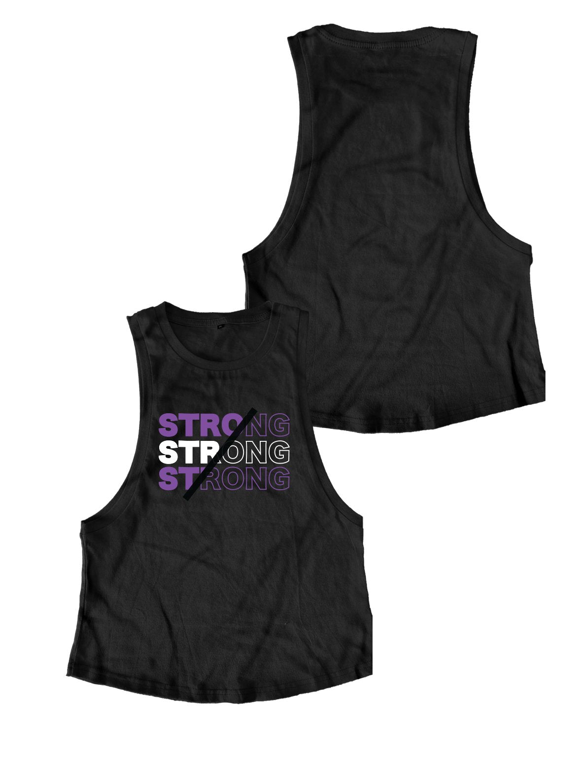 Ladies Muscle Tank Tops - Strong Outlined - Strong by Mika Stefano - AMRAP INDUSTRIES