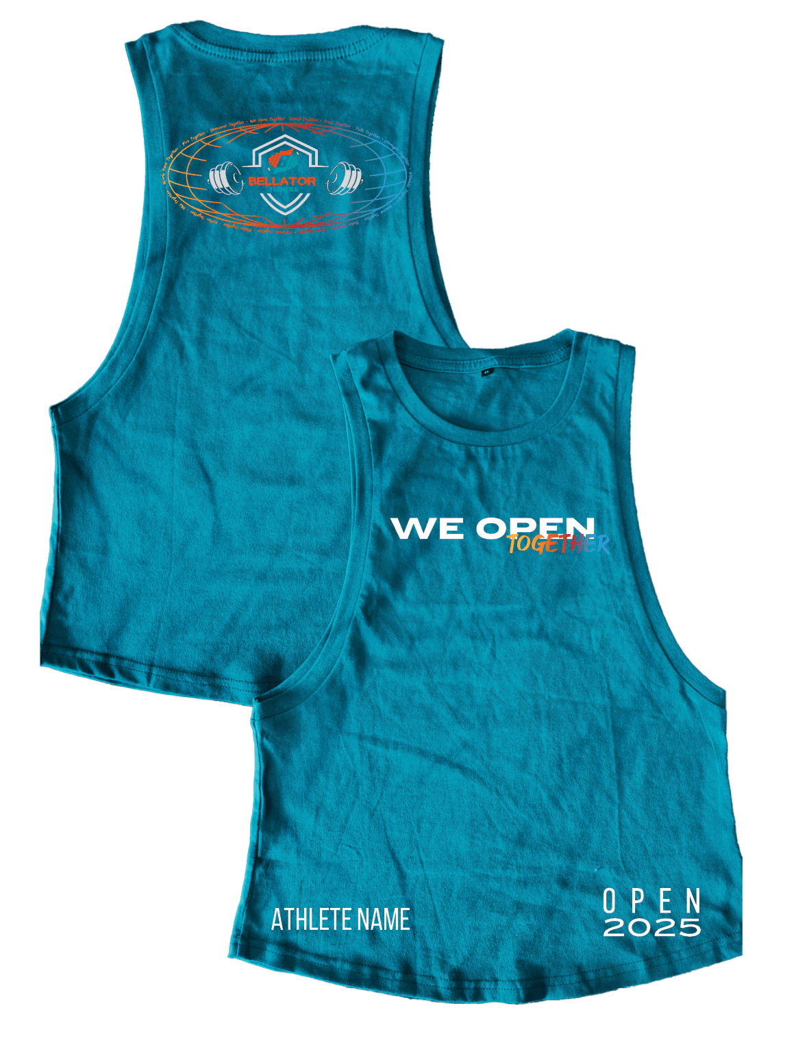 Ladies Muscle Tank Tops - We Open Together - Bellator Fitness - Open 2025 - AMRAP