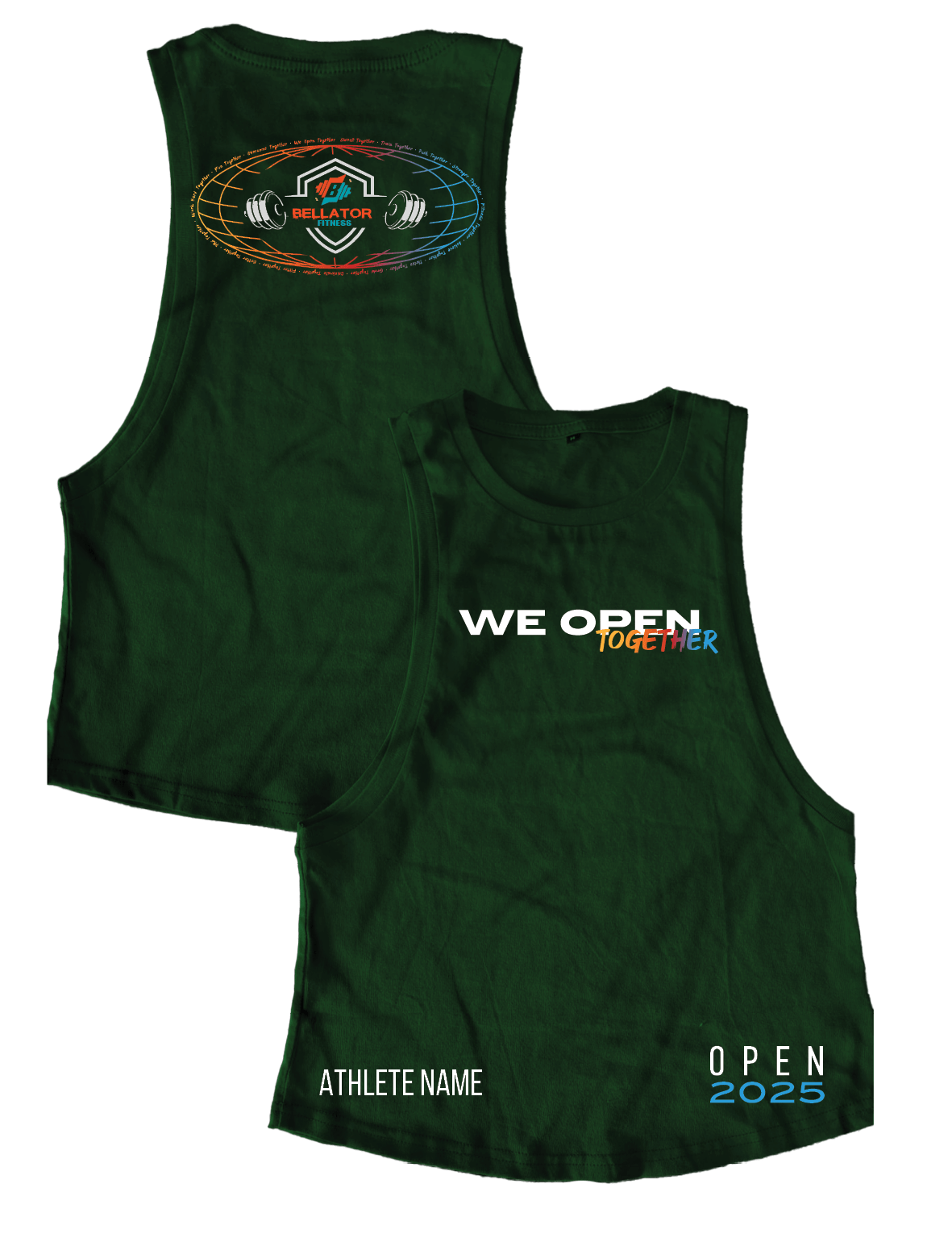 Ladies Muscle Tank Tops - We Open Together - Bellator Fitness - Open 2025 - AMRAP