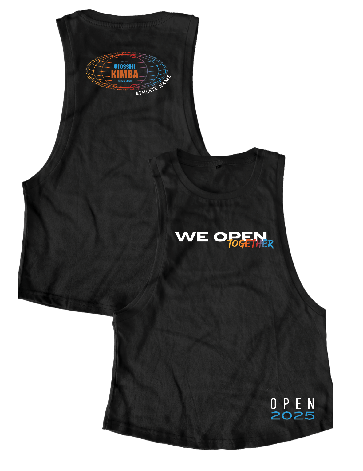 Ladies Muscle Tank Tops - We Open Together - Crossfit Kimba - Open 2025 - AMRAP