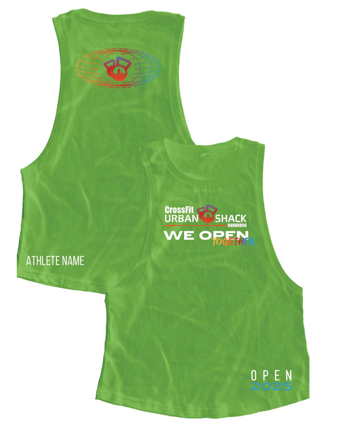 Ladies Muscle Tank Tops - We Open Together - Crossfit Urban Shack - Open 2025 - AMRAP