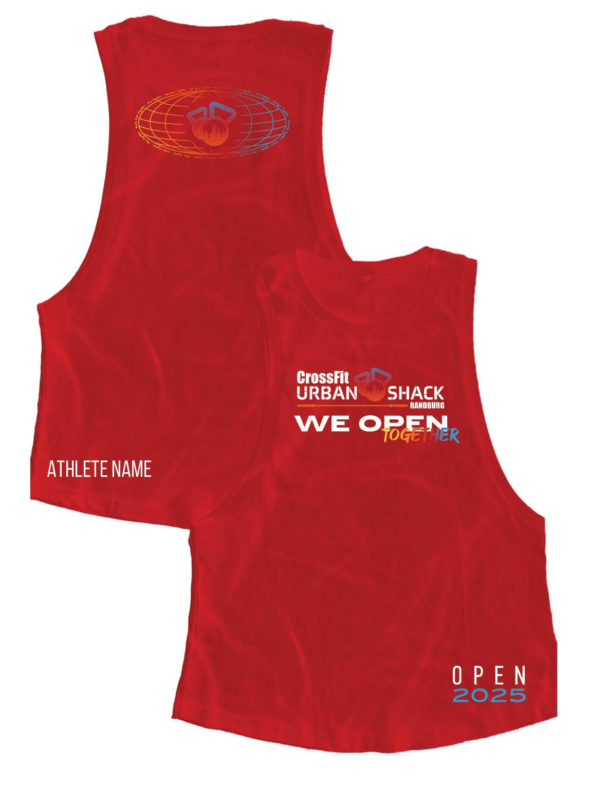 Ladies Muscle Tank Tops - We Open Together - Crossfit Urban Shack - Open 2025 - AMRAP