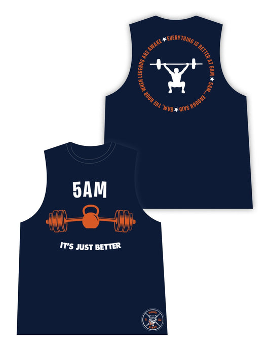 Mens Sleeveless Vest - 5AM - CrossFit Kimba - AMRAP INDUSTRIES