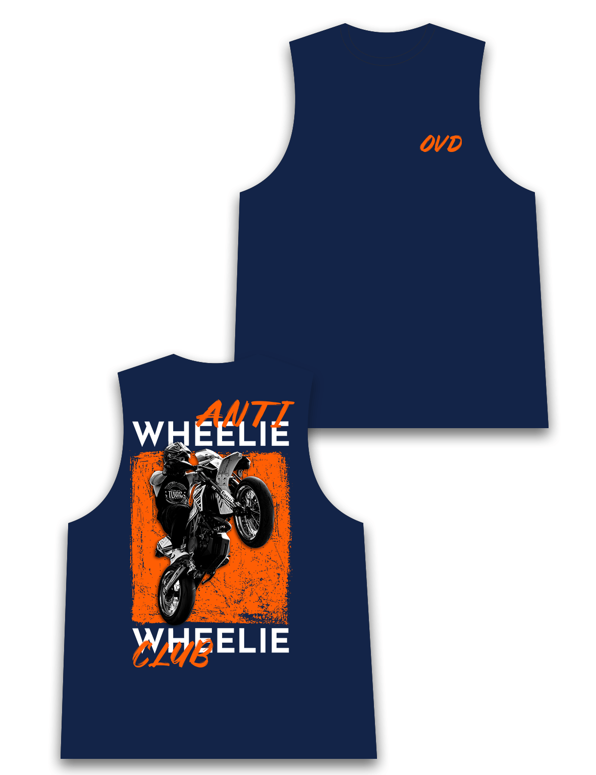 Mens Sleeveless Vest - AntiWheelieClub - Loud and Rowdy - AMRAP