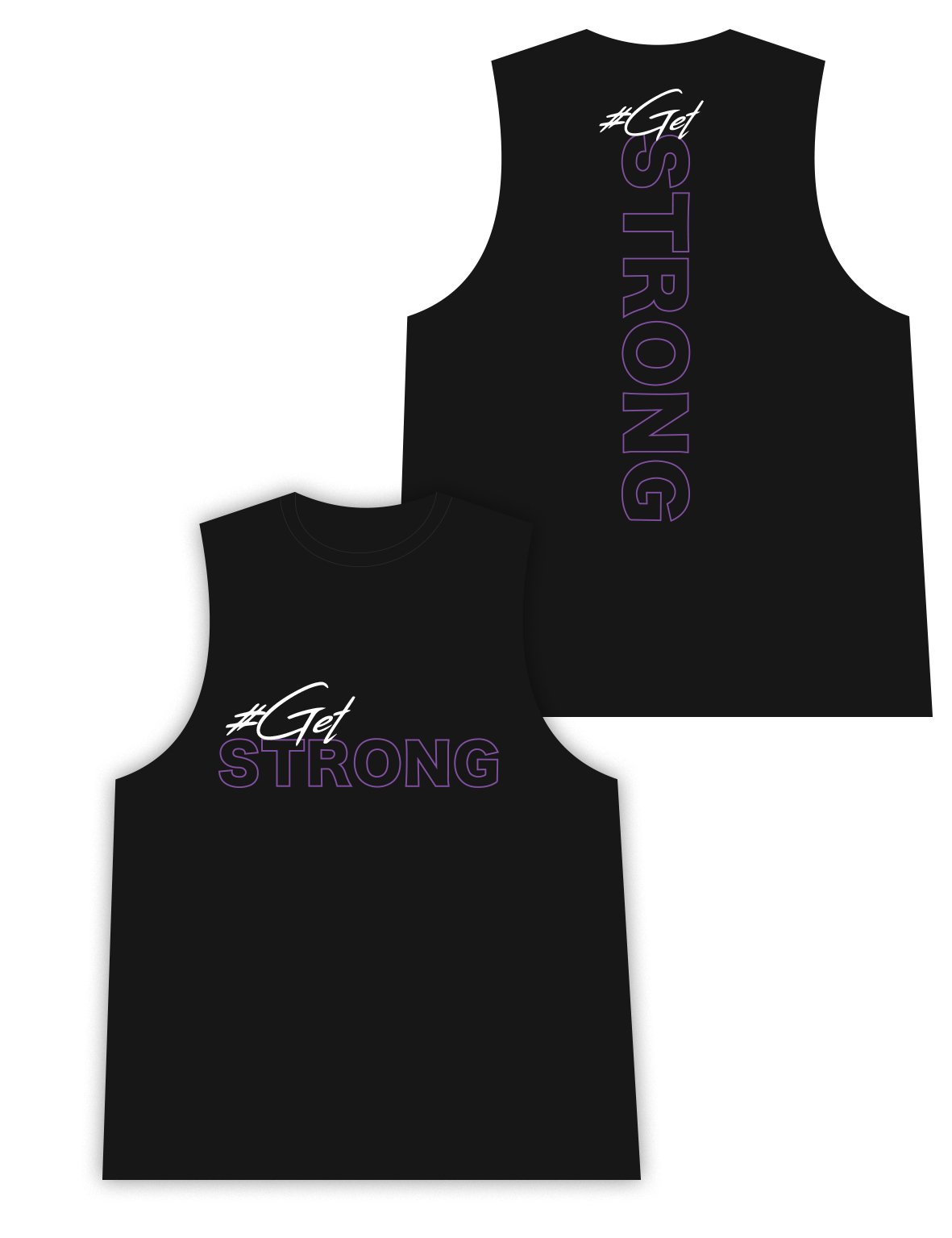 Mens Sleeveless Vest - Get Strong - Strong by Mika Stefano - AMRAP INDUSTRIES