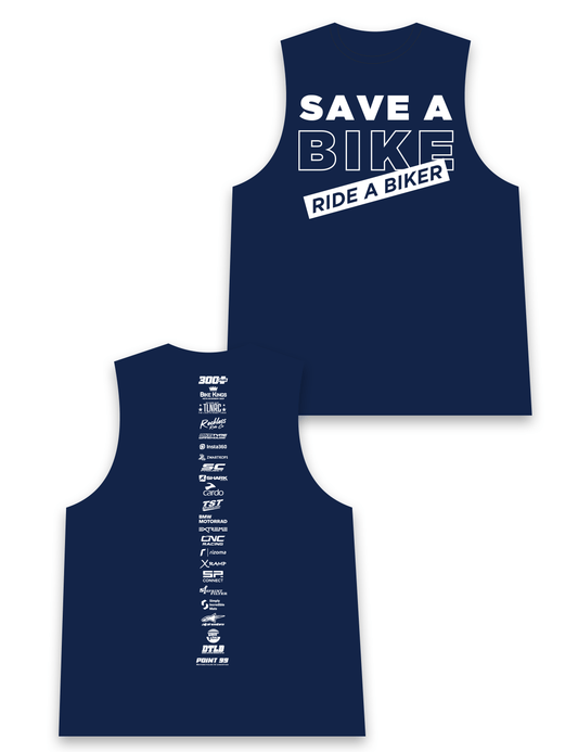 Mens Sleeveless Vest - Save a Bike - Loud and Rowdy - AMRAP