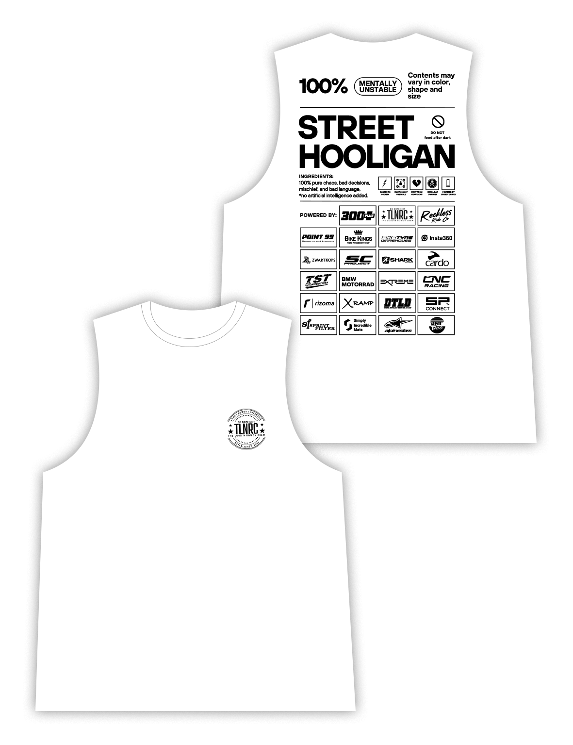 Mens Sleeveless Vest - Street Hooligan - Loud and Rowdy - AMRAP INDUSTRIES