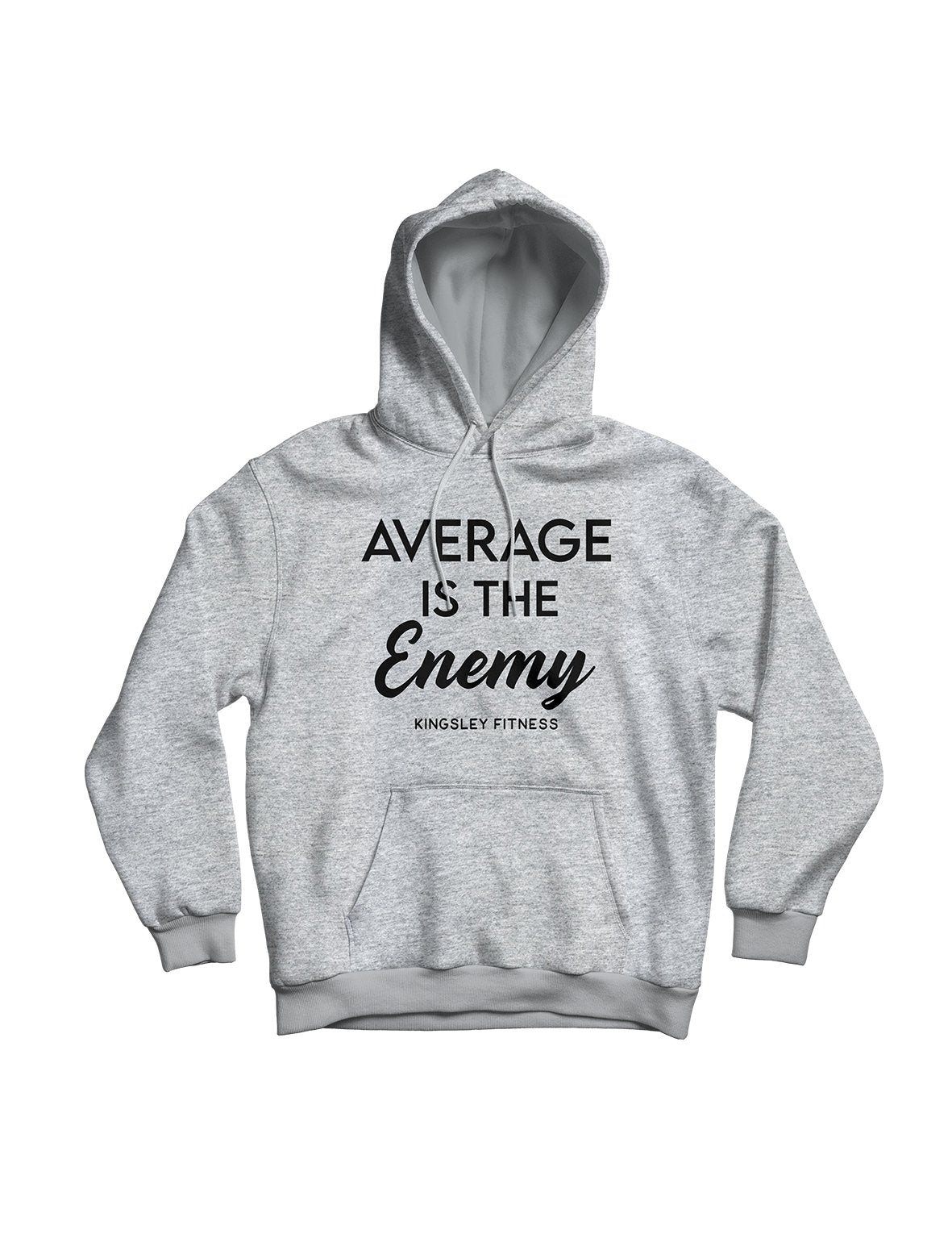 Unisex Hoodie 240g - Average is the Enemy - Kingsley Fitness - AMRAP INDUSTRIES