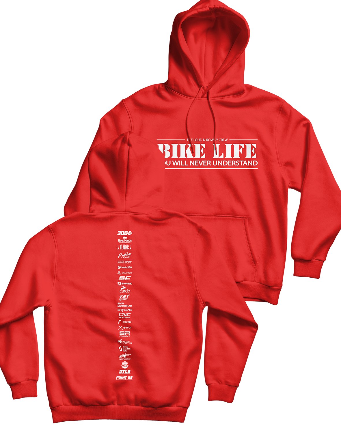 Unisex Hoodie 240g - Backbone - Bike Life - AMRAP INDUSTRIES