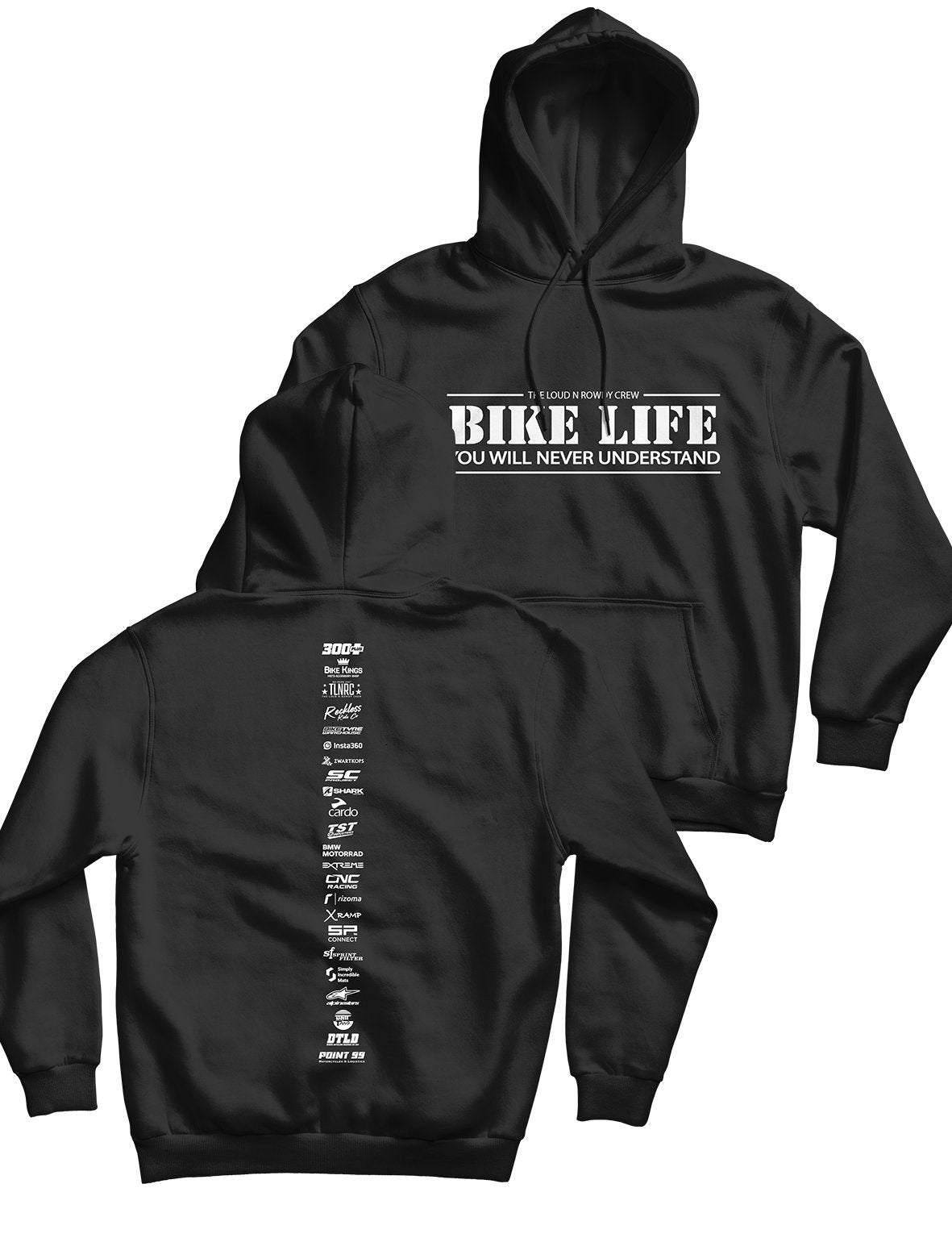 Unisex Hoodie 240g - Backbone - Bike Life - AMRAP INDUSTRIES