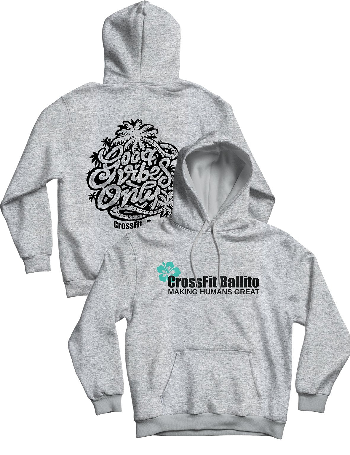 Unisex Hoodie 240g - Good Vibes Only - CrossFit Ballito - AMRAP INDUSTRIES