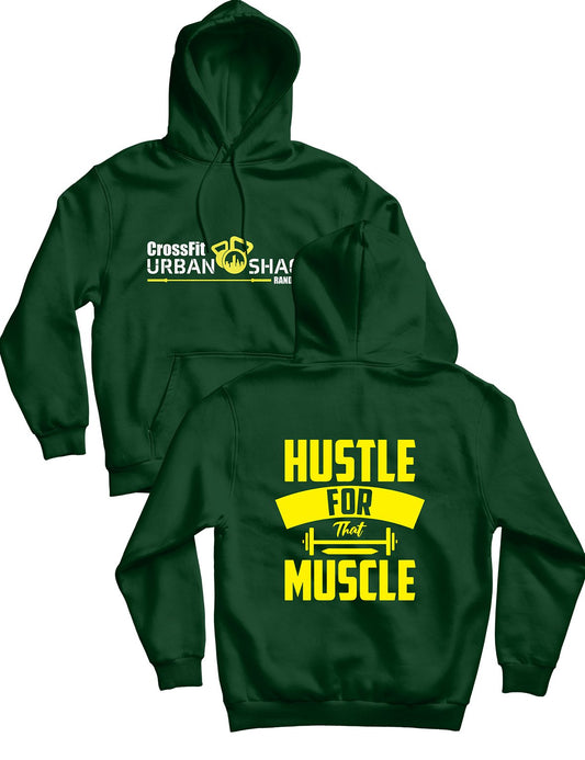 Unisex Hoodie 240g - Hustle for that Muscle - Urban Shack - AMRAP INDUSTRIES