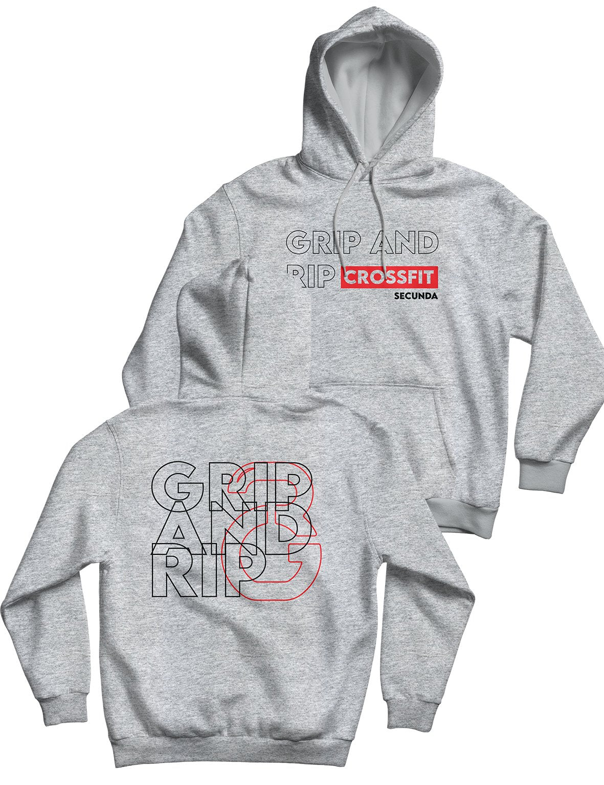 Unisex Hoodie 280g - Outlined - Grip and Rip - AMRAP INDUSTRIES