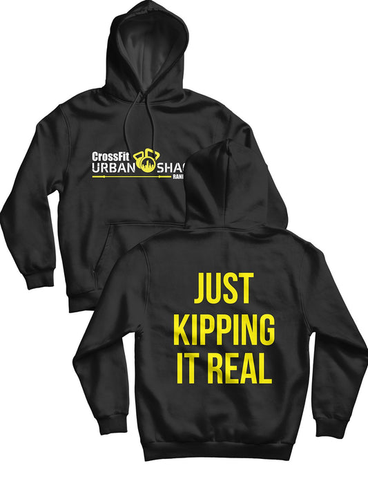 Unisex Hoodie Black 240g - Just Kipping it Real - Urban Shack - AMRAP INDUSTRIES