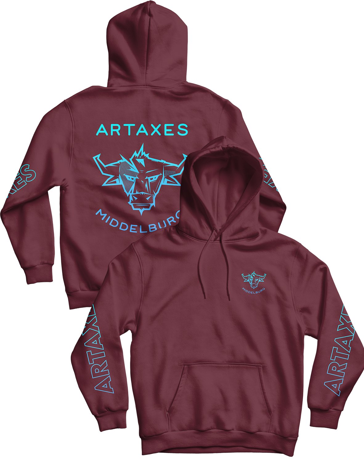 Unisex Hoodie Burgundy 240g - Flagship - Artaxes - AMRAP INDUSTRIES