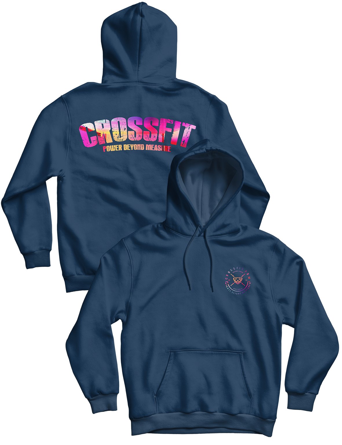 Unisex Hoodie Navy - Flagship - CrossFit PBM - AMRAP INDUSTRIES