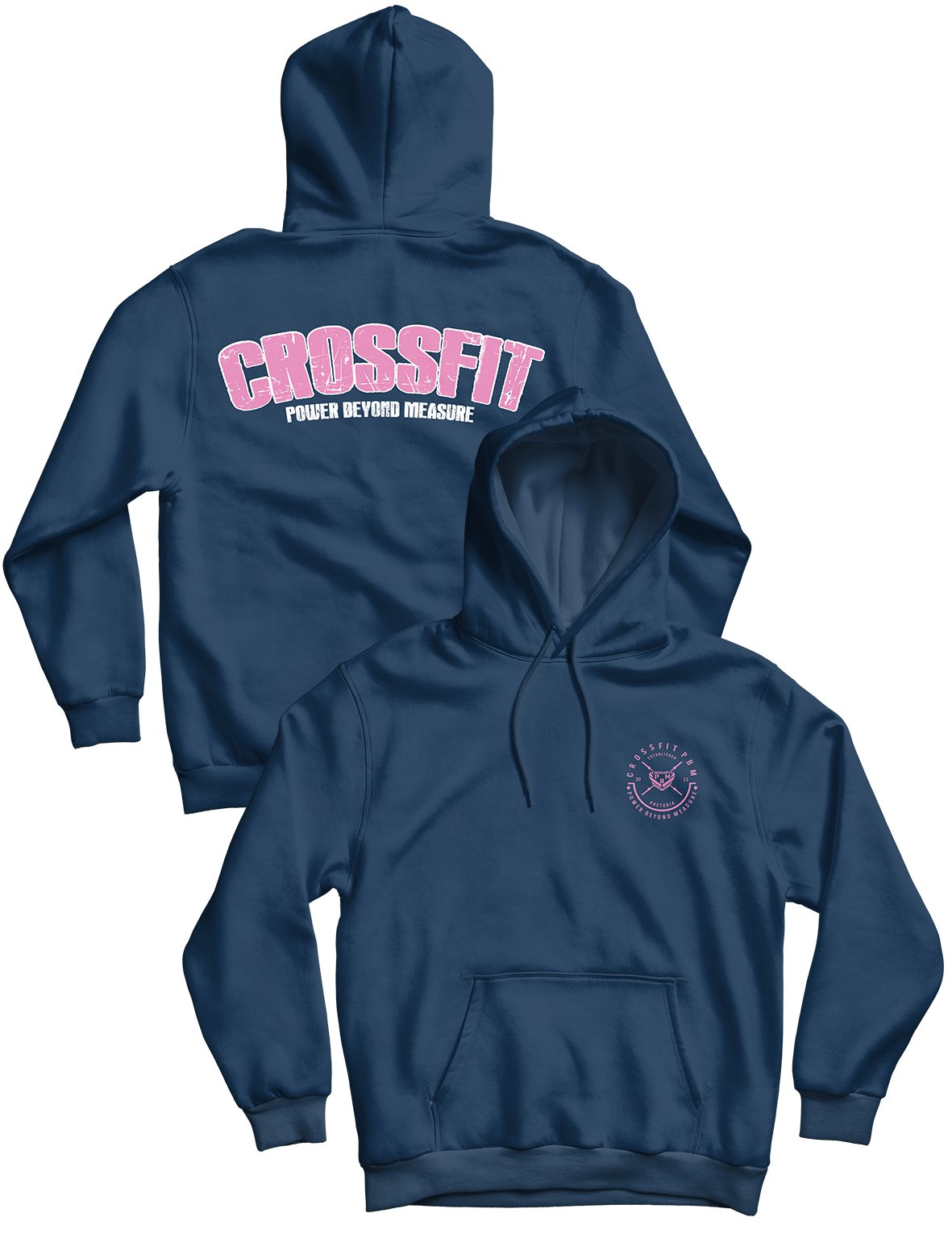 Unisex Hoodie Navy - Flagship - CrossFit PBM - AMRAP INDUSTRIES