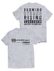 Universal Grey Melange Premium Tee - Flagship - CrossFit Rising Oak - AMRAP INDUSTRIES