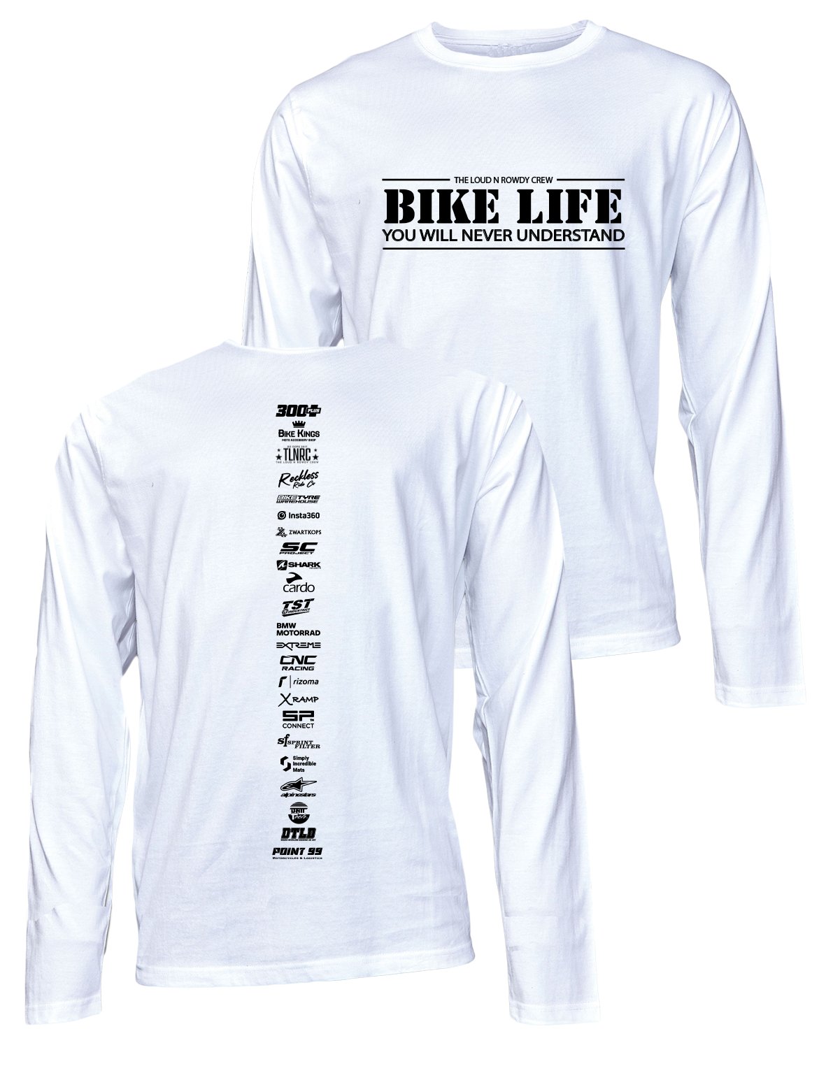 Universal Premium Long Sleeve Tee - Backbone - Bike Life - AMRAP INDUSTRIES