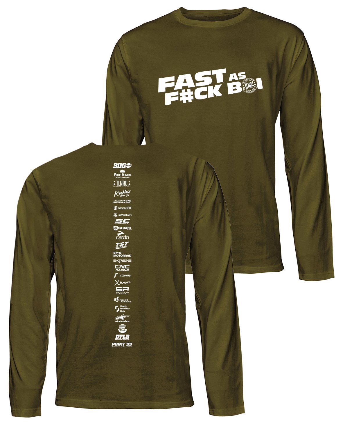 Universal Premium Long Sleeve Tee - Backbone - Fast as F#ck Boi! - AMRAP INDUSTRIES