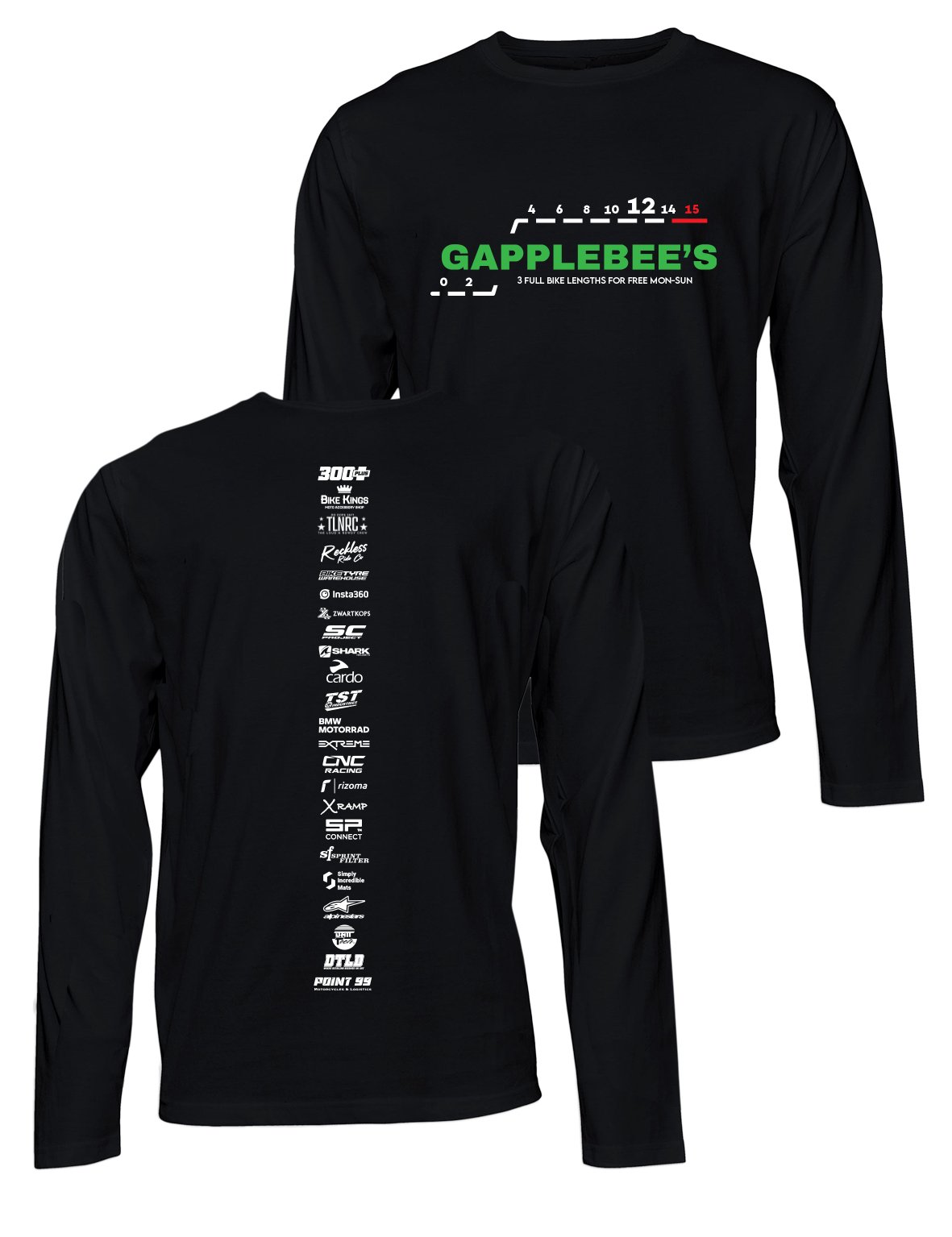 Universal Premium Long Sleeve Tee - Backbone - Gapplebee's - AMRAP INDUSTRIES