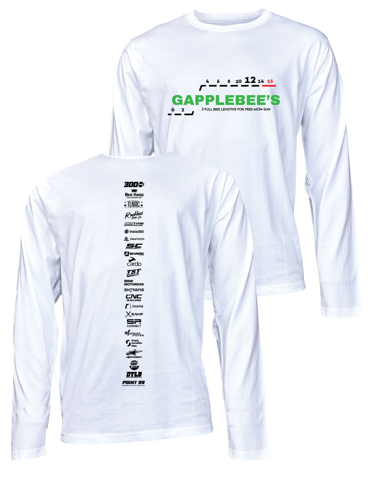 Universal Premium Long Sleeve Tee - Backbone - Gapplebee's - AMRAP INDUSTRIES