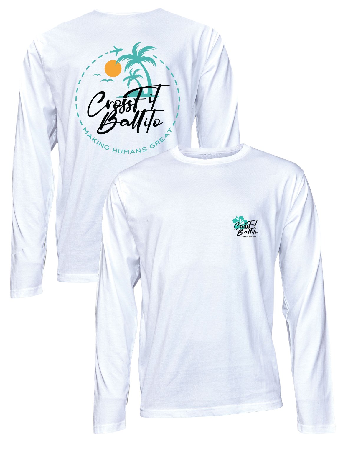 Universal Premium Long Sleeve Tee -Beach Vibes - CrossFit Ballito - AMRAP INDUSTRIES