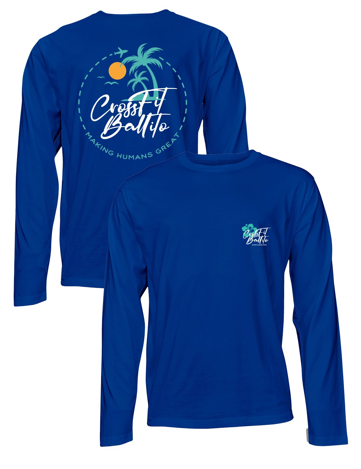 Universal Premium Long Sleeve Tee -Beach Vibes - CrossFit Ballito - AMRAP INDUSTRIES