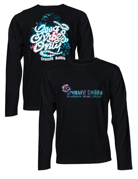 Universal Premium Long Sleeve Tee - Good Vibes Only - CrossFit Ballito - AMRAP INDUSTRIES