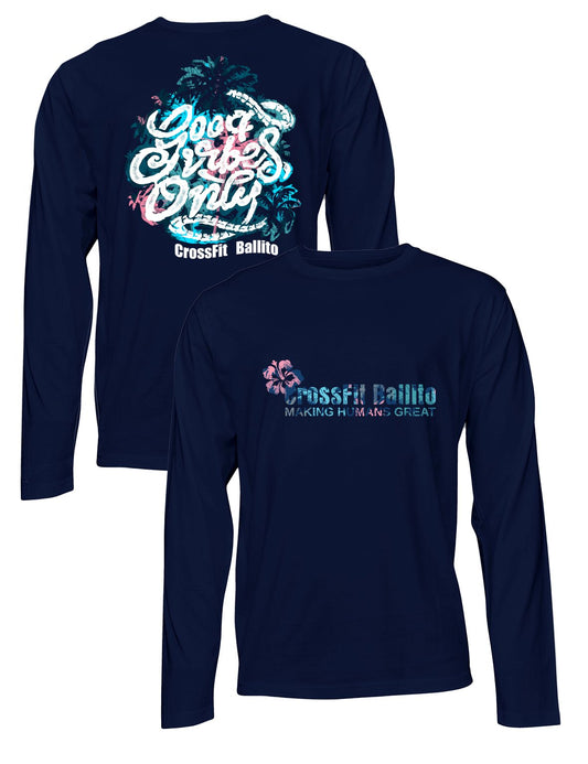 Universal Premium Long Sleeve Tee - Good Vibes Only - CrossFit Ballito - AMRAP INDUSTRIES