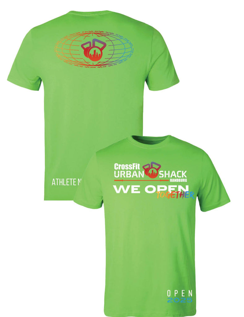 Universal Premium Tee - We Open Together - Open 2025 - Crossfit Urban Shack - AMRAP