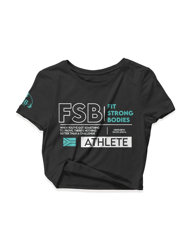 Ladies Black Crop Tops - Athlete - FSB - AMRAP INDUSTRIES