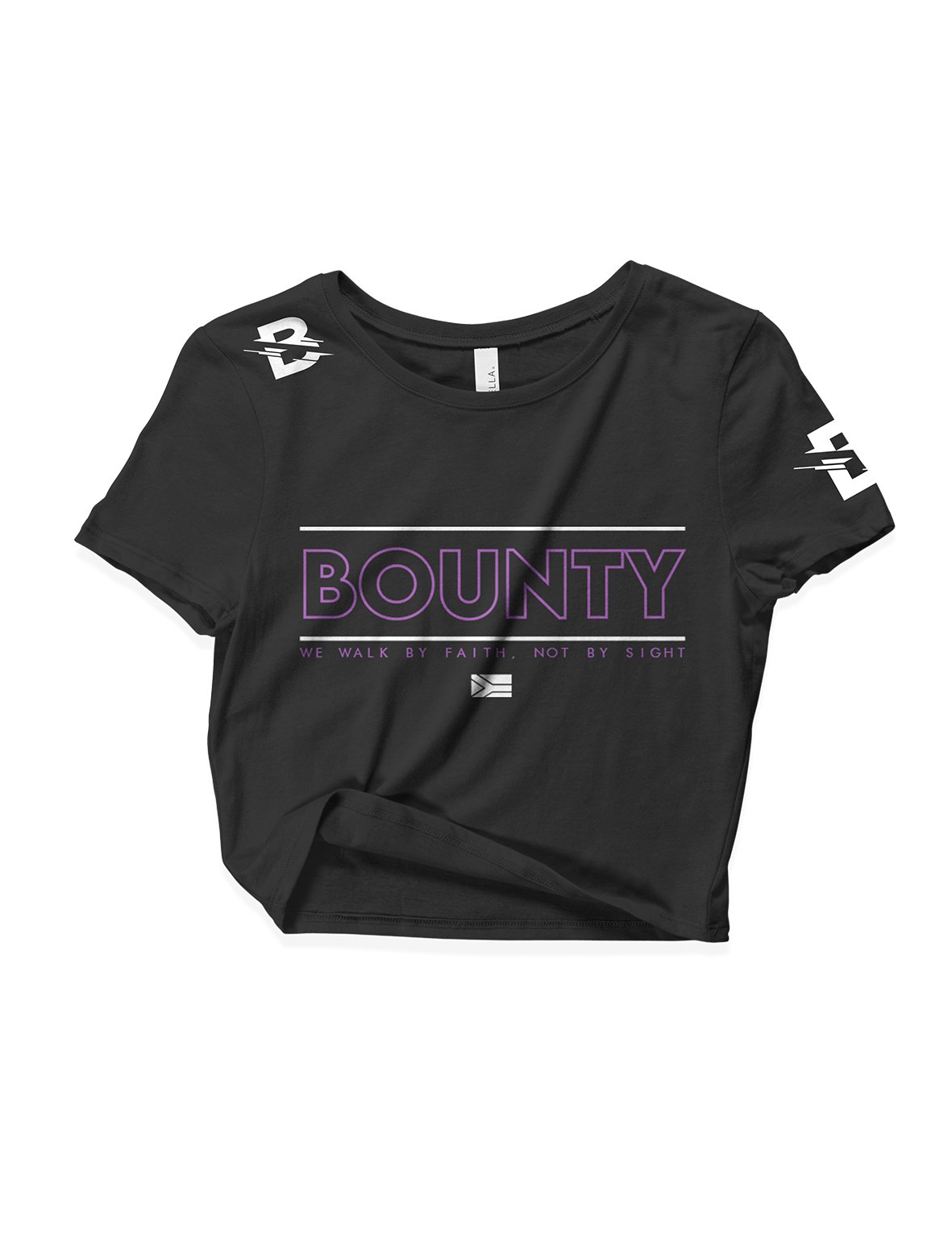 Ladies Black Crop Tops - Athlete Name - Bounty - AMRAP INDUSTRIES