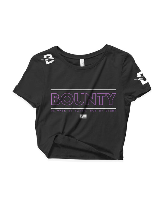 Ladies Black Crop Tops - Athlete Name - Bounty - AMRAP INDUSTRIES