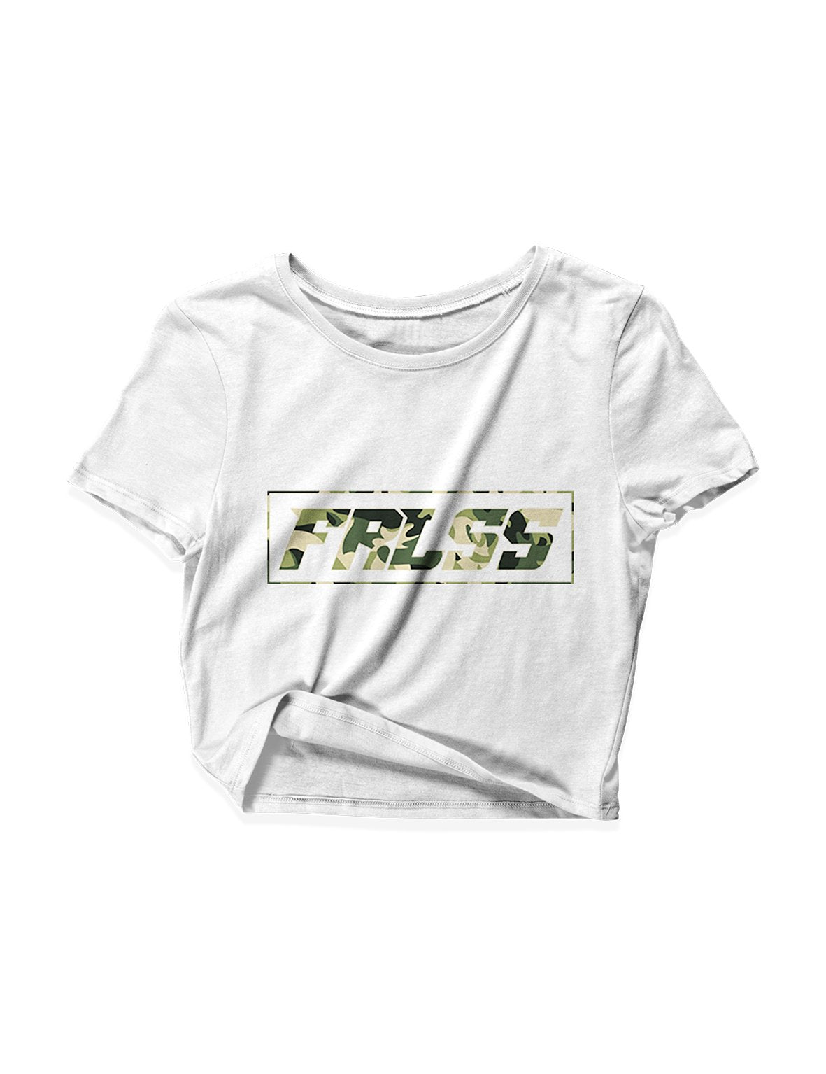 Ladies Black Crop Tops - Camo - FRLSS - AMRAP INDUSTRIES