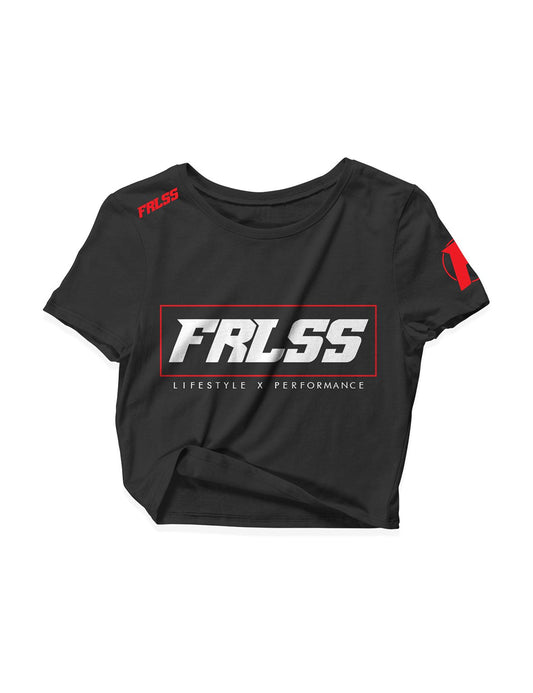 Ladies Black Crop Tops - Elite Div - FRLSS - AMRAP INDUSTRIES