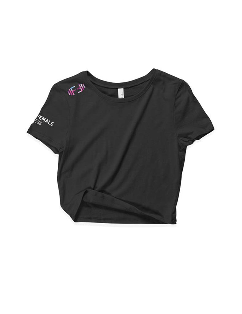 Ladies Black Crop Tops - Female Fitness - Bounty Female Fitness - AMRAP INDUSTRIES