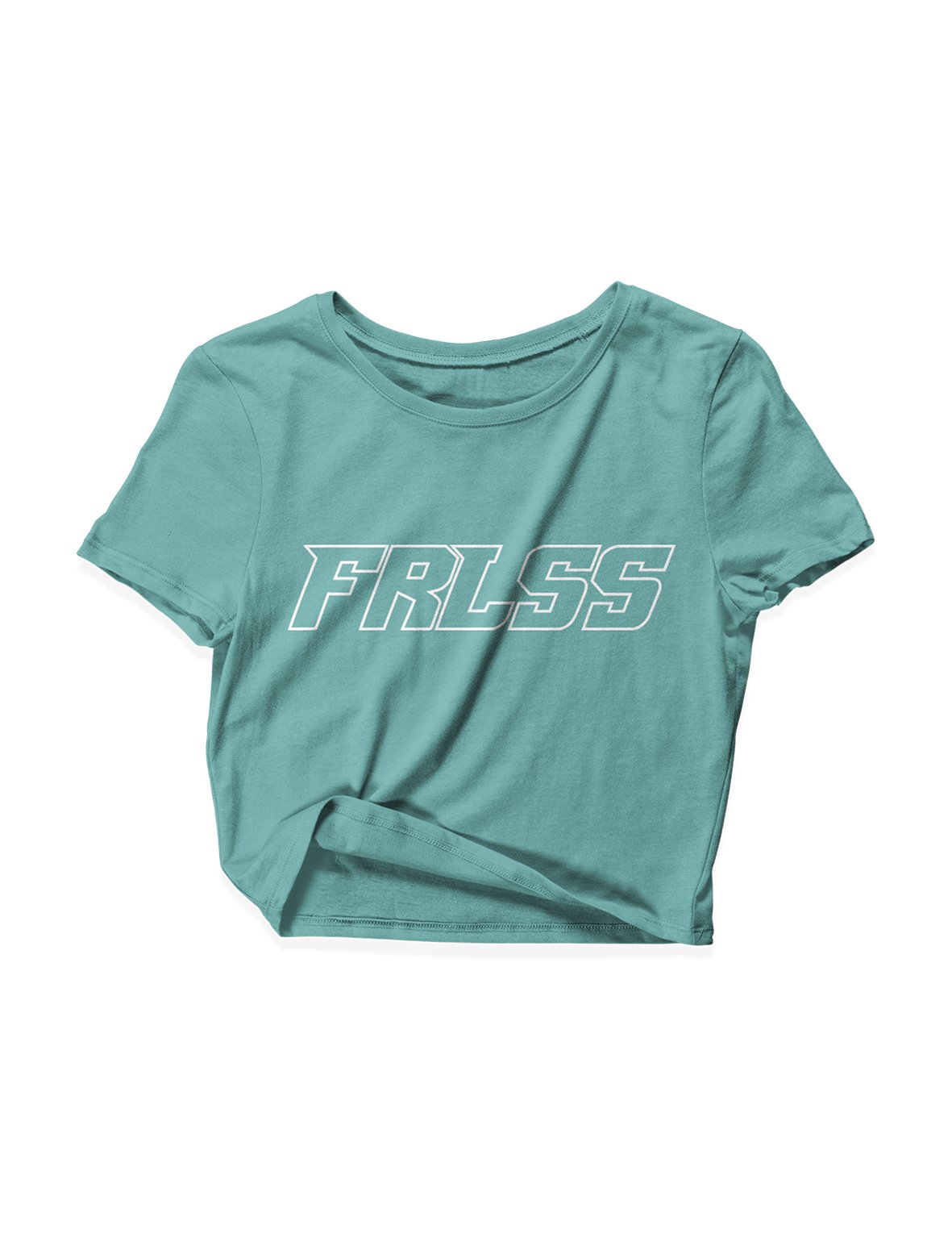 Ladies Black Crop Tops - Flagship Outlined - FRLSS - AMRAP INDUSTRIES